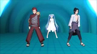 [MMD] Gangnam Style- Append Miku,Gaara and Sasuke