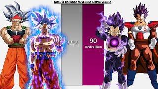 Goku & Bardock VS Vegeta & King Vegeta POWER LEVELS - DB/DBZ/DBS/DBGT/SDBH/Anime War/DBUV