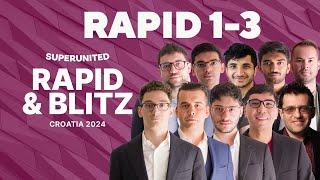 SuperUnited Rapid & Blitz Croatia 2024: Day 1 | #GrandChessTour