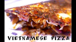 Vietnamese Street Food Pizza with Crispy Fried Whitebait and Coconut - (Self Isolation Recipe Ideas)