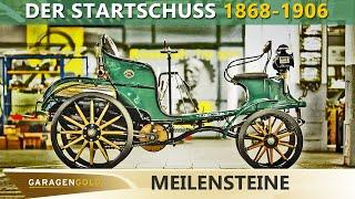 Meilensteine - 1868 - 1906 - Die Historie des Automobils - wie alles begann | Garagengold