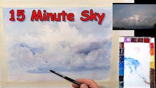 15 Minute Sky Wash - Traditional Watercolor