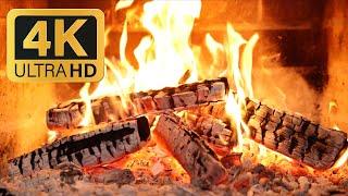 Cozy Fireplace 4K  (10 Hours) Crackling Fire Sounds | No Music