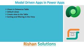 Complete details of views in Model driven app and Dataverse