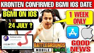 KRONTEN CONFIRMED BGMI IOS DATE || BGMI IOS RELEASE DATE || Bgmi Ios mein kab aayega