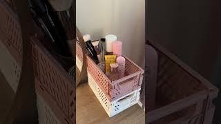 Set up my new makeup table  #aesthetic #organization