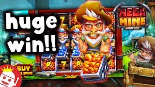 MEGA MINE SLOT  MASSIVE BASE GAME HIT!