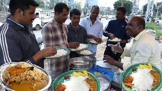 Cheapest RoadSide Unlimited Meals | Indian Street Food | #Meals #Vegmeals #NonVegMeals