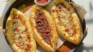 Fatayer / Pide (Middle Eastern Food) Turkish Pizza Recipe | Ramadan 2023 Series | Iftar  recipes