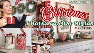 COZYCHRISTMAS DECORATING MARATHON! CHRISTMAS️HOT COCOA BAR IDEAS!  #christmasdecor