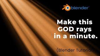 Make God Rays in Blender in a minute.