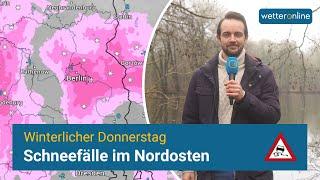 Tief MAX lässt nicht locker - Schnee am Donnerstag im Nordosten ️