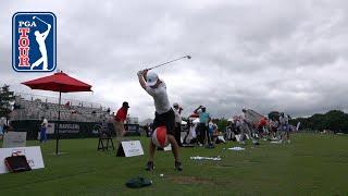 Beach ball golf training aid with Joaquin Niemann