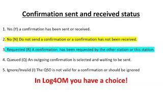 Log4OMV2 Confirmations