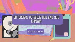 Difference between HDD And SSD explain By (Aiot bytes)
