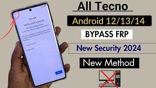 All Tecno Frp Bypass Android 12/13/14 |  Latest Security  2024 | Tecno Frp Bypass | Without Pc