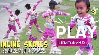 Lifia Niala main sepatu roda anak roller skate inline skate di taman