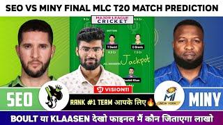 SEO vs MINY Dream11, SEO vs MINY Dream11 Prediction, Seattle Orcas vs Mi New York T20 Team Today