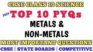 Class 10 CBSE PYQs MCQ Class 10 Metals and Non-metals