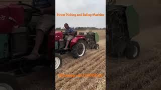 Straw Baler Machine in Action - Efficient Straw Pickup and Baling#straw #silagemachine #baler