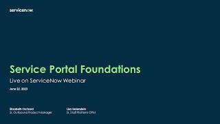 Platform Academy Session #37 - June 22, 2023 - Service Portal Fundamentals