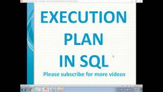 Part 1 Execution Plans in SQL Server