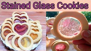 How To Make Stained Glass Cookies |  Glass cookies | Shaking Sprinkle Glass cookies |Candy cookies