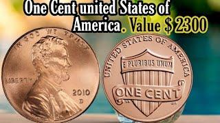 One Cent United States of America 2010 coin value in india,1 cent Lincoln coin price in Pakistan.