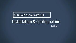 V4 - How To Install GenieACS (TR-069) Server with GUI on Ubuntu Server 18.04.3 For Mikrotik EcoSys