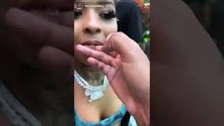 BlueFace  putting his GIRL Chrisean Rock TOOTH IN 