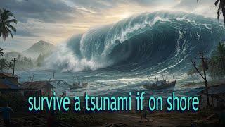 survive a tsunami if on shore