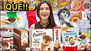 PROBANDO EN ROMA LOS PRODUCTO MÁS RAROS DE KINDER NUTELLA Y FERRERO //Janinalchair