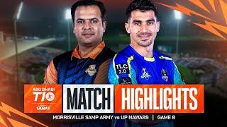 Abu Dhabi T10 2024 I Match 8 Highlights_ Morrisville Samp Army vs UP Nawabs _ Season 8