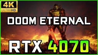 Doom Eternal | RTX 4070 + Ryzen 7 9700X FPS Test (Max Settings - RT On - 4K 60FPS)