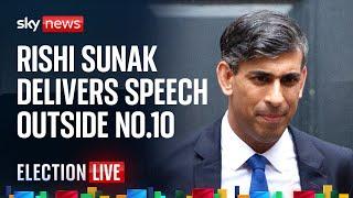 Rishi Sunak delivers final speech outside No10 Downing Street