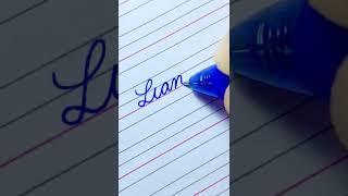 “Lianne” How to Write Your Name in Cursive Handwriting for Beginners | i Write #shorts