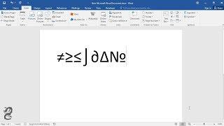 How to Insert All the Mathematical Symbols in Word