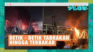 Detik-Detik Tabrakan KA Brantas - Truk di Semarang, Terseret dan Terbakar Hebat di Jembatan