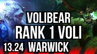 VOLIBEAR vs WARWICK (TOP) | Rank 1 Voli | NA Challenger | 13.24