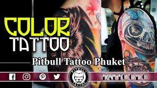 THAILAND TATTOO |  COLOR TATTOO | PITBULL BEST INK TATTOO | BANGLA ROAD | PATONG | PHUKET | ASIA