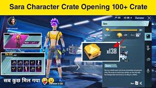 100+ Sara Character Crate Opening | Sara Character Free Outfit and Emots | Best Crate Opening