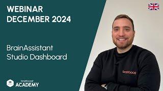 brainboost Webinar DEC 2024 - Studio Dashboard