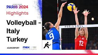 ITALY DOMINATE  | Italy vs Turkey - Volleyball Preliminary Round Highlights | #Paris2024 #Olympics