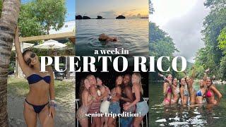 TRAVEL VLOG: a week in PUERTO RICO for my senior trip! (balance on vacation, workouts, & more!)