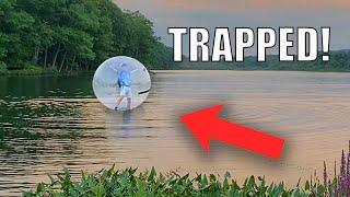 Overnight Challenge In a ZORB BALL On The Lake!