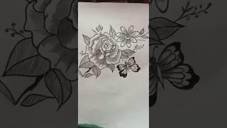 pencil drawing  #rose #myart #viralvideo