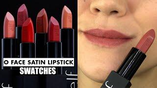 NEW elf O Face Satin Lipsticks // LIP SWATCHES & REVIEW