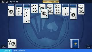 ᐶ SPIDER SOLITAIRE 27 Apr, 2019 - Microsoft Solitaire Collection (solve the deck)