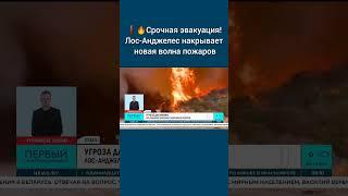 ‼️Срочная эвакуация! Лос-Анджелес накрывает новая волна пожаров #пожар #калифорния #погибшие #сша