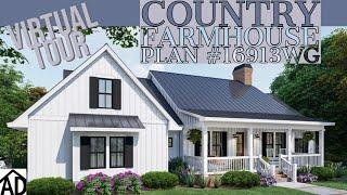 Architectural Designs Country Farmhouse Plan 16913WG Virtual Tour!